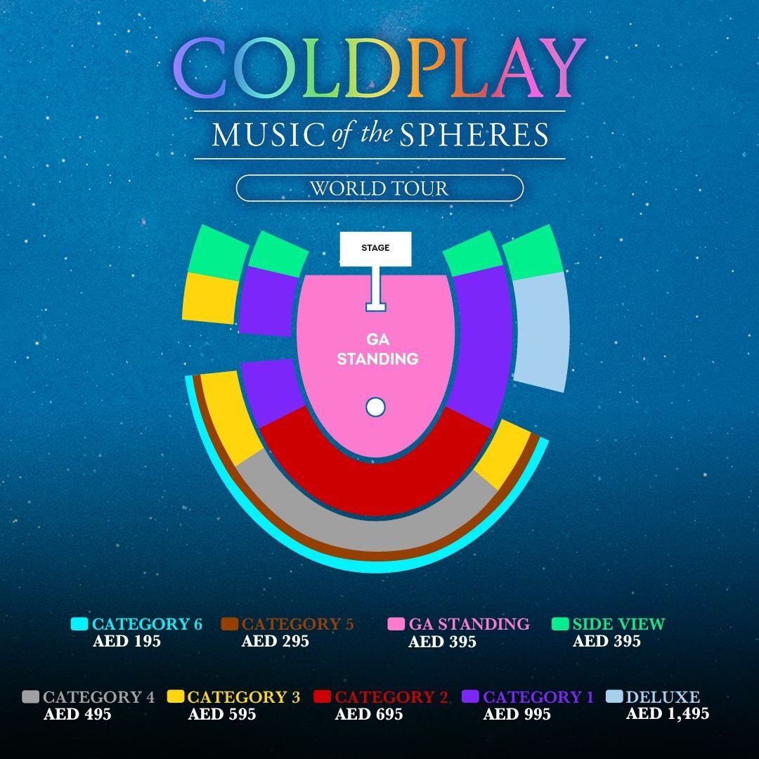 The seating arrangement for Abu Dhabi concert. The seating arrangement for Abu Dhabi concert.